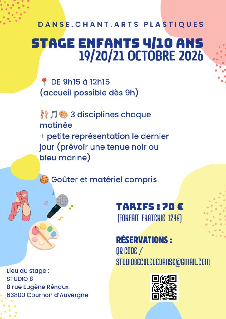 Stage enfants Toussaint 2026